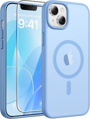 iPhone 15 Plus Case: Translucent Matte Military Grade Protective Phone Cover – L