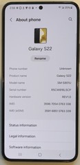 GSM UNLOCKED SAMSUNG GALAXY S22, SM-S901U 128GB SMARTPHONE WITH NO SCREEN BURN