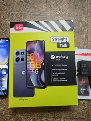 Straight Talk Motorola Moto G 2025, 5G, 64GB, Blue – Prepaid Smartphone🔒