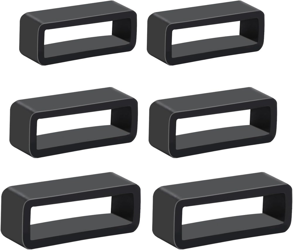 6 Pcs Watch Band Keepers, Silicone Watch Strap Holder Loops for Smart Sport Watc