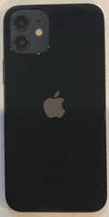 USED BLACK GSM UNLOCKED iPhone 12, 64GB A2172 MGF43LL/A WITH 91% BATTERY HEALTH
