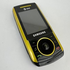 Samsung SGH-A737 Lime Green/Black AT&T Slide Phone with Dual Chargers