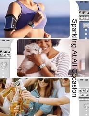 13 Pieces Silver Watch Band Charms with 10 Decorative Rings & 3 Decoration for A
