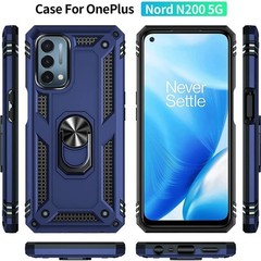 Oneplus Nord N200 5G Case: Military Grade 16ft Drop Tested Shockproof Cover, Blu
