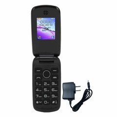 US BLACK Dual SIM Unlocked Flip Phone With Large Keys For Seniors