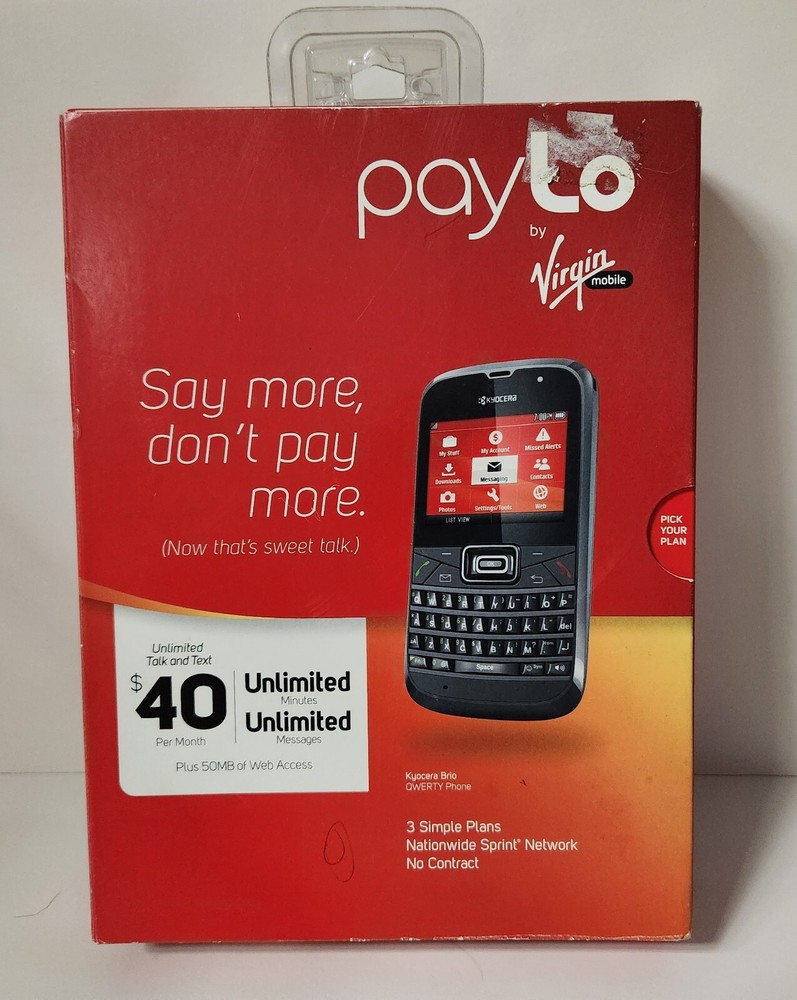 PayLo by Virgin Mobile Kyocera Phone – New in Box