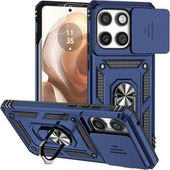 Navy Blue Protective Case for Motorola Edge 2025 with Camera Lens Cover & Screen