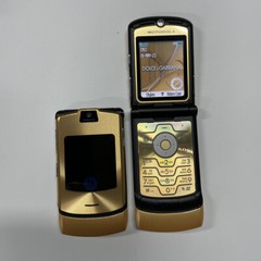 Unlocked Motorola RAZR V3i Dolce Gabbana Gold GSM Flip Bluetooth Mobile Phone