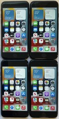 FOUR USED GSM UNLOCKED APPLE iPhone 7, 32GB A1660 MQTV2LL/A PHONES, 100% BATTERY