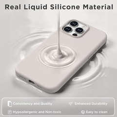 iPhone 16 Pro Magnetic Case, Liquid Silicone Cover with Screen Protector & Camer