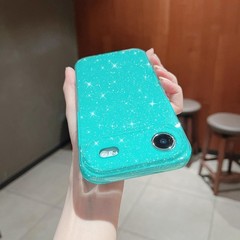 iPhone Air Neon Case, Cute Aesthetic Bling Glitter Thin Slim Shockproof Soft TPU