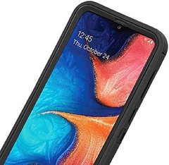 Samsung Galaxy A50 Case Carbon Fiber w/Screen Protector Slim Bumper