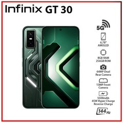 (New) Infinix GT 30 5G 8GB+256GB GREEN Dual SIM Unlocked Android Cell Phone