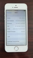 Apple iPhone 5s 16GB Silver/White AT&T 4.0in Smartphone ME306LL/A