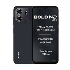 Lava Bold N2 Lite |6.75″ HD+ Display |13MP AI Dual Rear Camera |5000 mAh Battery