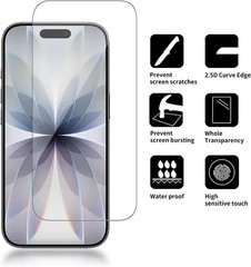 4PCS Glass Screen Protector for iPhone 17 6.3 Inch Anti Scratch Easy Install Cas