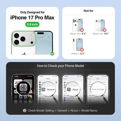 Detachable 2-in-1 iPhone 17 Pro Max Wallet Case, RFID Blocking, Orange