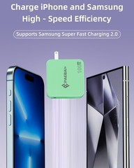 100W USB-C Fast Wall Charger for MacBook Air, iPhone 16, 6.6ft Cable