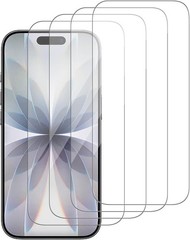 4PCS Glass Screen Protector for iPhone 17 6.3 Inch Anti Scratch Easy Install Cas