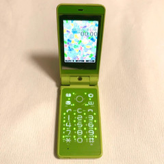 Kyocera WILLCOM HONEY BEE BOX WX334K Lime green set Garakei Keitai Used From JPN