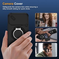 iPhone 17 Pro Max Case with Phone Grip Holder Adjustable Kickstand & Camera Slid