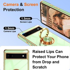 for Google Pixel 6A Case with 2Pcs Screen Protector | Soft TPU Protective Cover