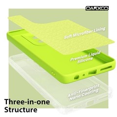 Cute Liquid Silicone Case for Motorola Moto G Power 2025, Neon Green Lime