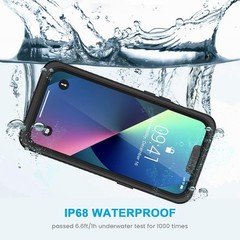 iPhone 13 Case, IP68 Waterproof Dustproof Shockproof Cases with Built-in Screen