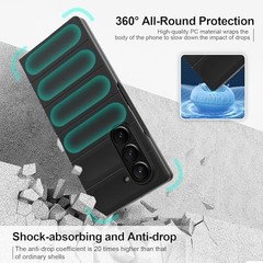 Samsung Galaxy Z Fold 6 Slim Fit Bumper Case, Anti-Scratch Shockproof Black