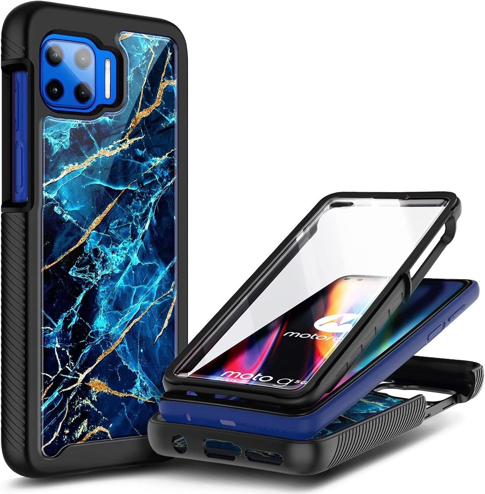 For Motorola Moto One 5G Case, Motorola UW Case with Built-in Screen Protection