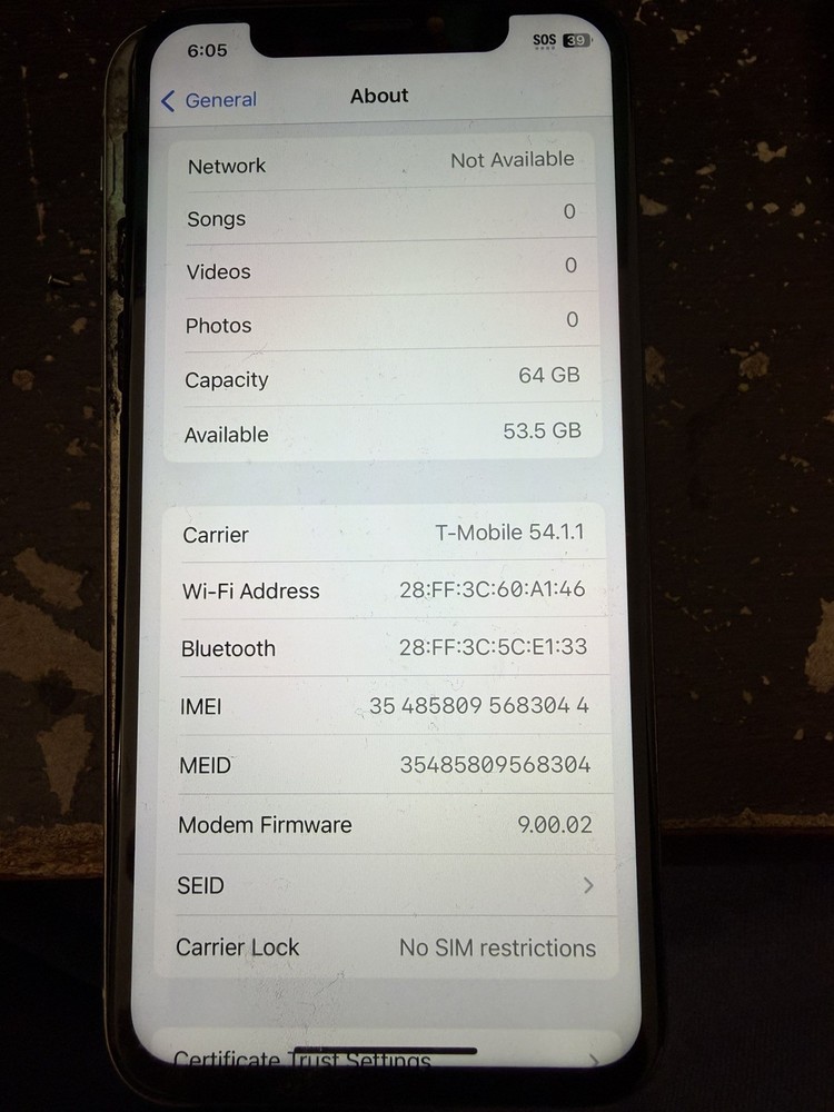 Apple iPhone X – 64GB – Space Gray (Unlocked) LOGIC BOARD ONLY