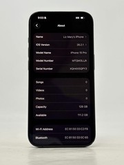 Unlocked Apple iPhone 15 Pro 6.1″ A2848 128GB BH87% Black Titanium