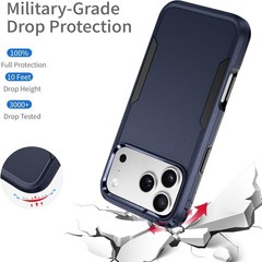 For iPhone 17 Pro Max Case Heavy Duty Rugged Shockproof Durable Cover-Blue