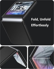 Case for Motorola Razr 2024/2025/2026 – Thin Hard Matte Polycarbonate Cover – Bl