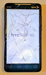 Sprint HTC Evo 4G Smartphone With Manual, Box, And USB Cord Bundle