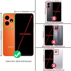 Boost Mobile Celero 5G + Plus 2024 (3rd Version) Case, Full-Body Drop Protector