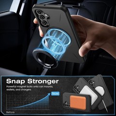 Samsung Galaxy A16/A17 5G Phone Case with 360° Kickstand Ring & Screen Protector