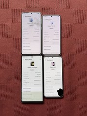 4 Lot Samsung Galaxy S23 Ultra Unlocked, S23 AT&T S21+, S21 Cracked *For Parts*
