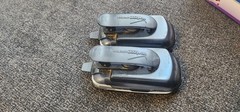 Vintage pair LG VX8360 (Verizon) Blue Cellular Flip Phone plus clip holders