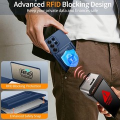 Wallet & Rugged Phone Case for Samsung Galaxy S26 Ultra 6.9 Inch RFID Blocking