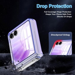 Galaxy Z Flip 7 Case, Glow in The Dark, Front Screen Protector, Slim Fit, All Pu