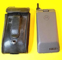 MOTOROLA MICRO TAC ELITE VINTAGE FLIP PHONE FOLDABLE MOUTHPIECE DUAL LINE LED