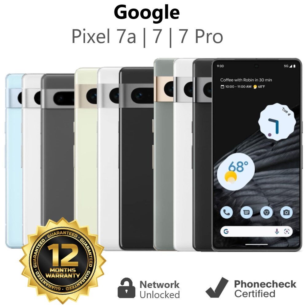 Google Pixel 7 | 7a | 7 Pro – 128GB | 256GB | 512GB – (Unlocked) Smartphone