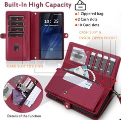 Wallet Case for Samsung Galaxy S25U Multi-Function Detachable 2 in 1 Magnetic Ph