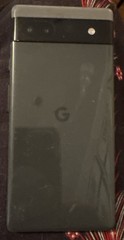Google Pixel 6a Black 128 GB Fair Used Cracked Front Glass No Power No Sim Tray