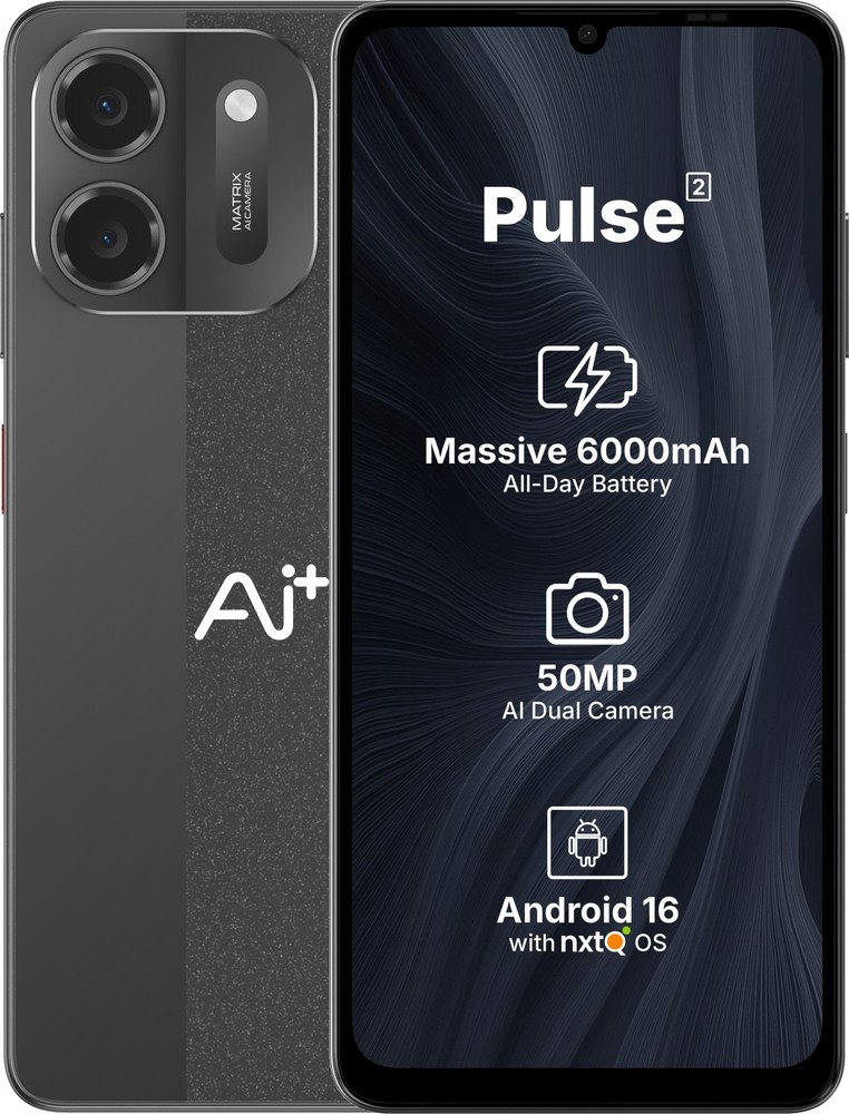 Ai+ Pulse 2 (Black, 128 GB 6GB RAM) T7250 Octa Core Processor Global Version.