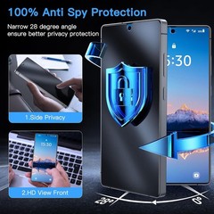 2 Pack Matte Black Privacy Screen Protectors for Samsung Galaxy S25 Ultra