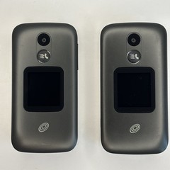 Lot Of 2 Alcatel MyFlip 2 – A406DL 4GB Black Tracfone Flip Phone Bundle – Tested