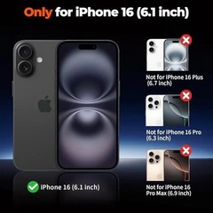 Magnetic for iPhone 16 Case, Translucent Matte Shockproof Anti-Scratch Black