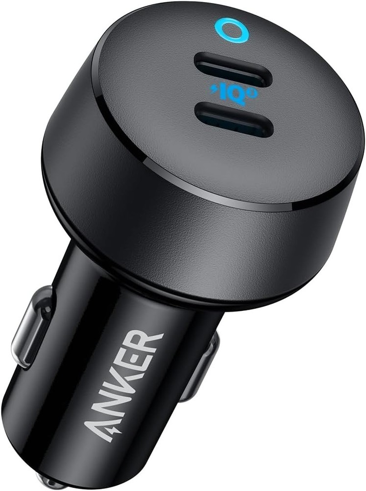 40W 2-Port USB C Car Charger, PowerIQ 3.0 Adapter for iPhone 17, Galaxy S